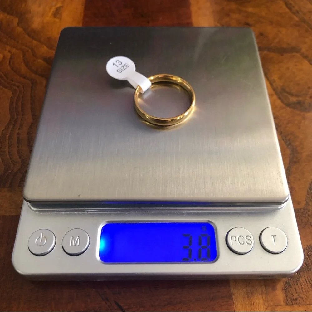 Men’s 18kt solid yellow gold 4mm classic dome wedding band NWT 13